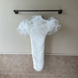 NEW Fashion Nova White Chiffon Dress in Size Medium SHIPS FAST #fashionnova